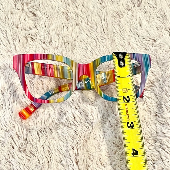 Multicolored Rectangular Frame Glasses - Picture 3 of 4